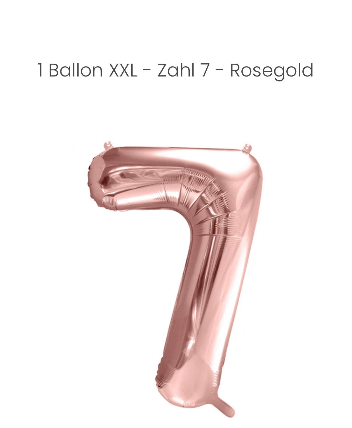 Balloon - Zahl 7 - Rosegold XXL