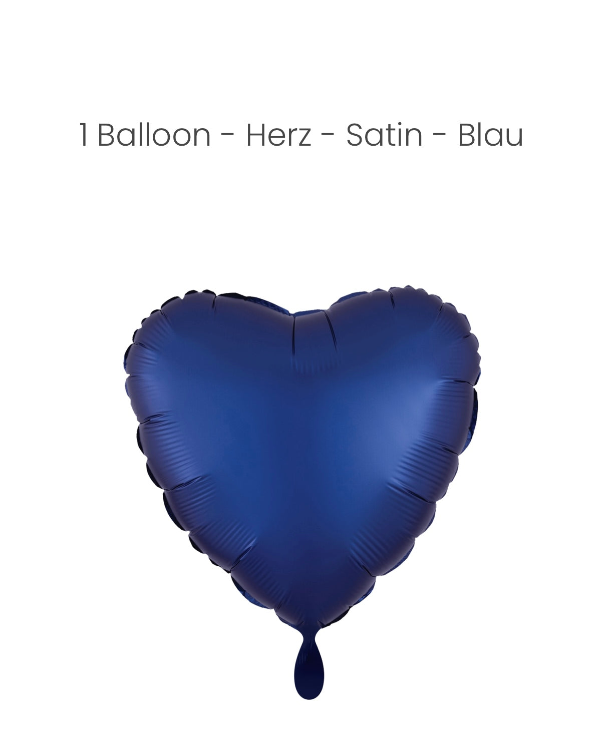 Balloon - Herz - Satin - Blau