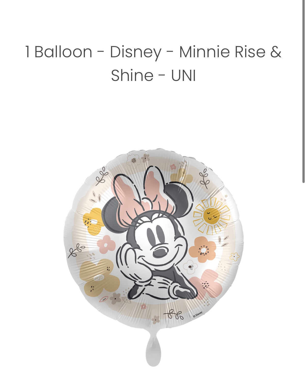 Balloon - Disney - Minnie Rise & Shine - UNI - ENG