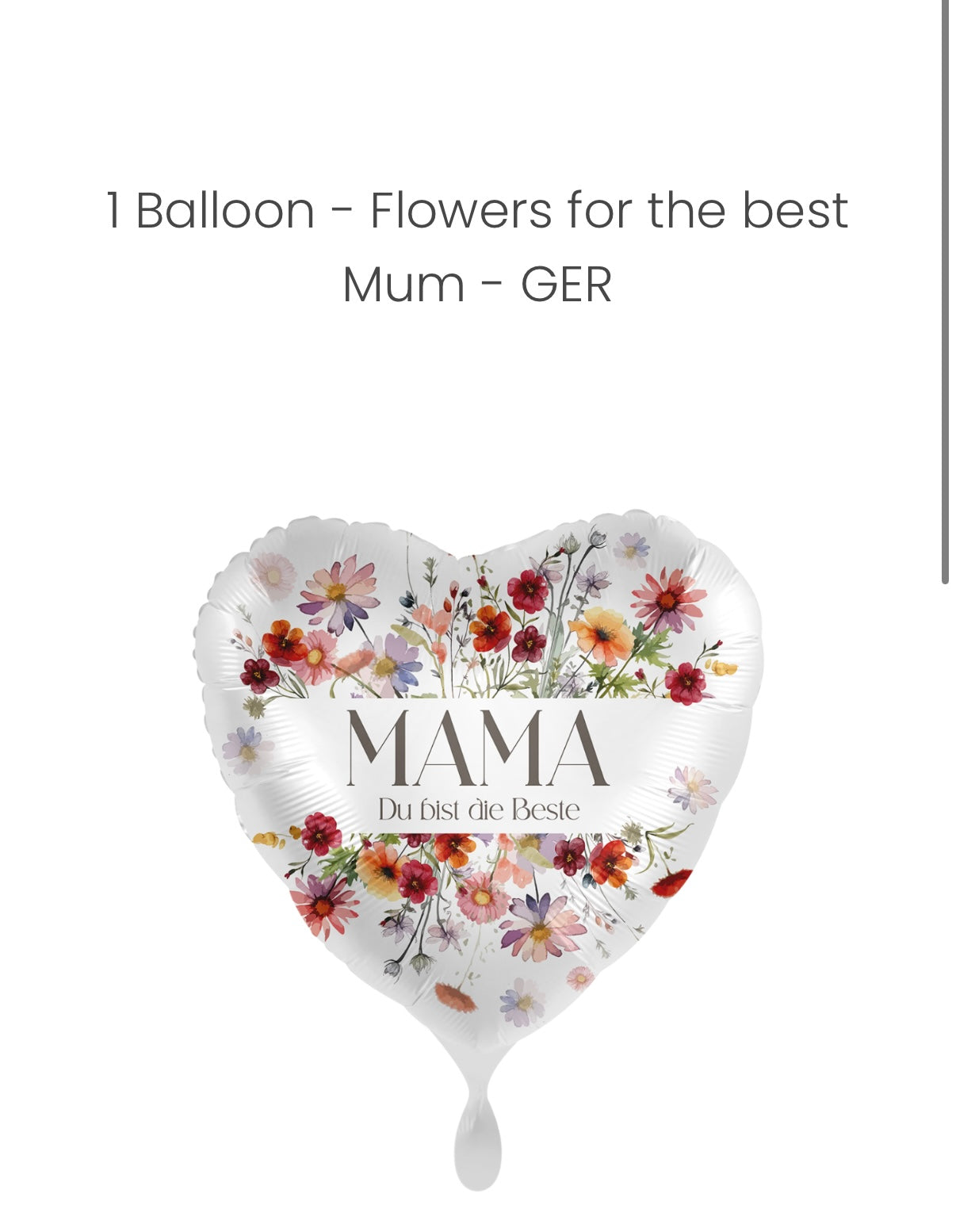 Balloon - Flowers for the best Mum - GER