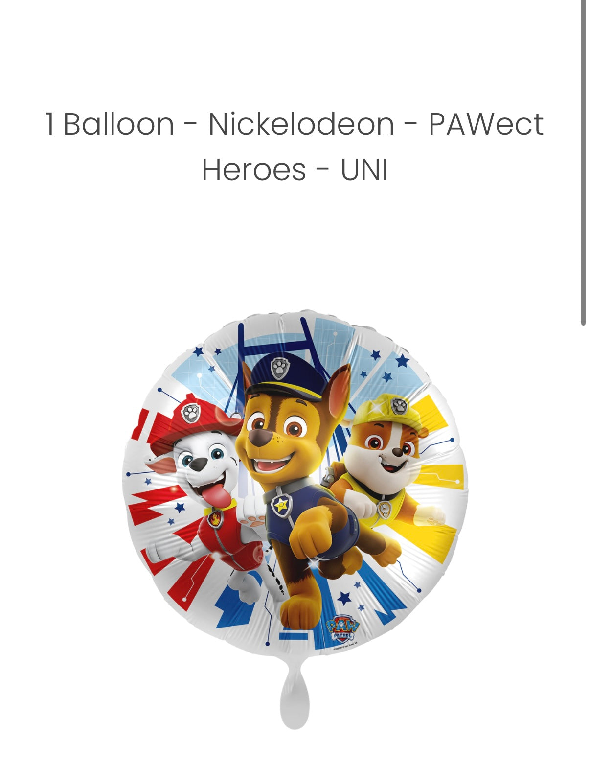 Balloon - Nickelodeon - PAWect Heroes - UNI - ENG
