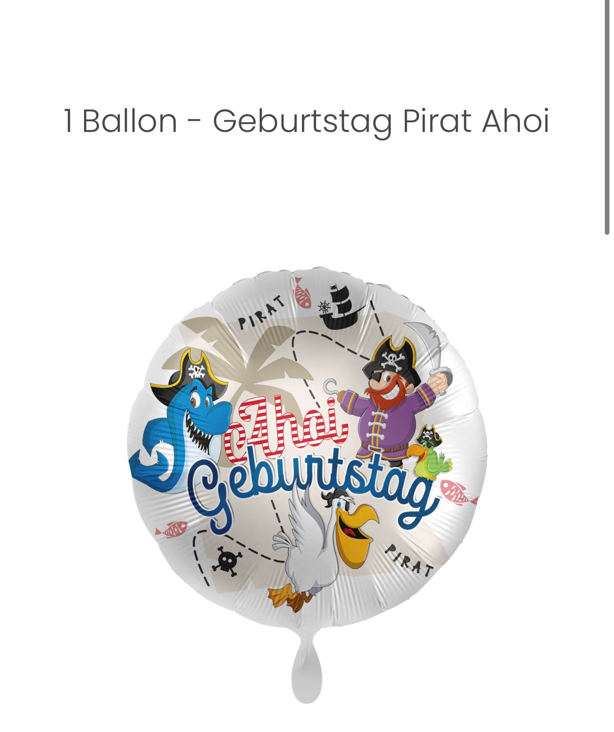 Balloon - Geburtstag Pirat Ahoi - GER